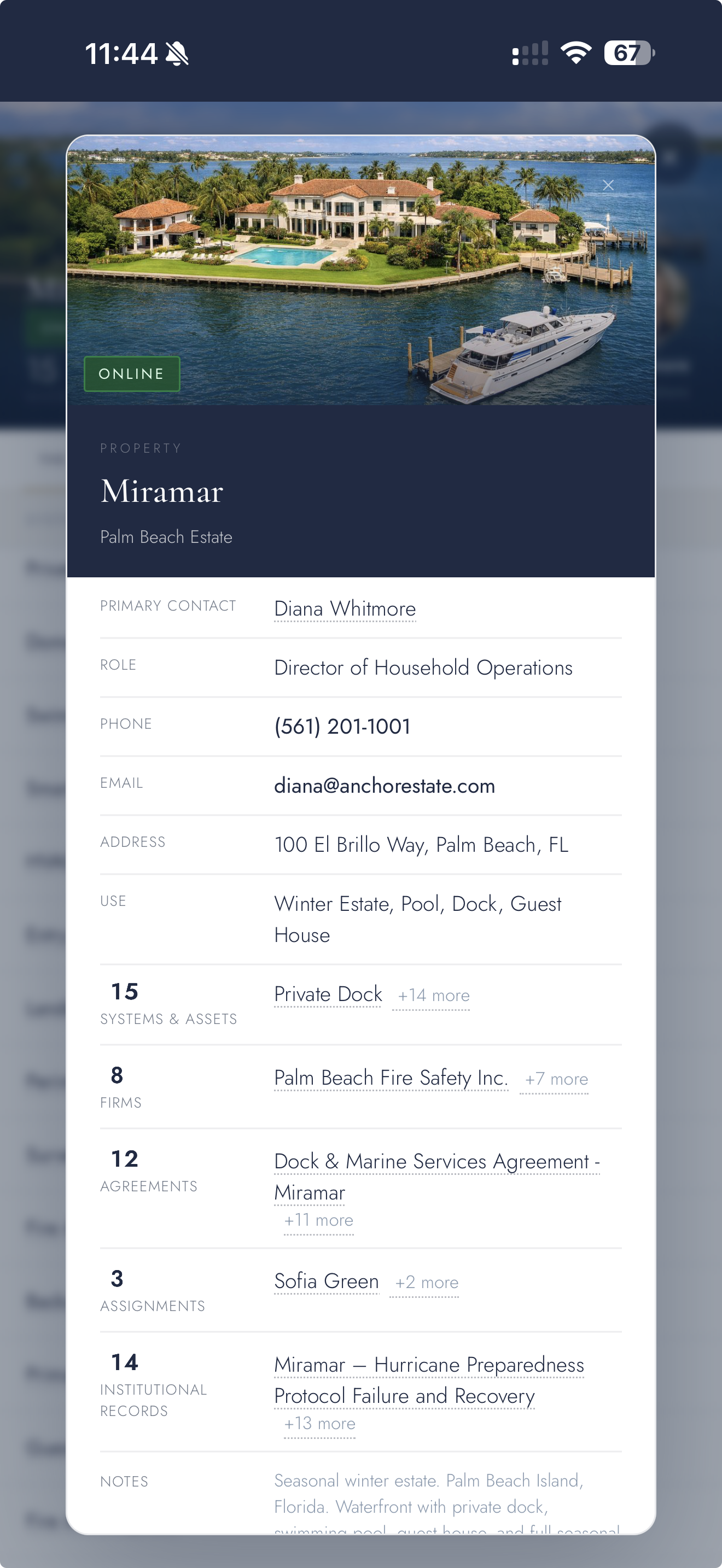 Miramar – property record.